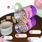 Easy pHlow Capsules -Probiotic UTI , Urinary Tract, Memory and Digestive Support for Women and Men,- pH Daily Support D-Mannose with Cranberry, Hibiscus & Probiotics