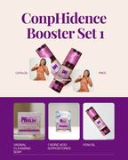 ConpHidence Booster Set - Complete Vaginal pH, Odor, BV & Yeast Support System