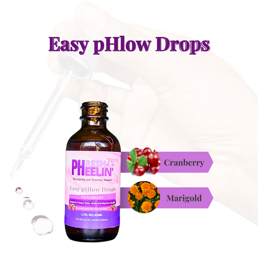 Easy pHlow Drops – Probiotic Prebiotic UTI Brain & Gut Health Support for Women and Men