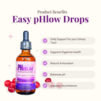 Easy pHlow Drops – Probiotic Prebiotic UTI Brain & Gut Health Support for Women and Men