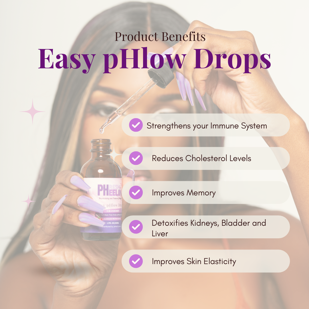 Easy pHlow Drops – Liquid Probiotic pH, UTI, Digestive, Brain & Urinary Tract Support for Women & Men