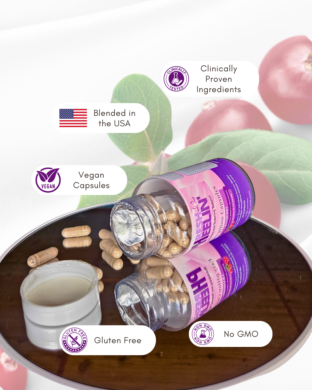 Easy pHlow Capsules -Probiotic UTI , Urinary Tract, Memory and Digestive Support for Women and Men,- pH Daily Support D-Mannose with Cranberry, Hibiscus & Probiotics