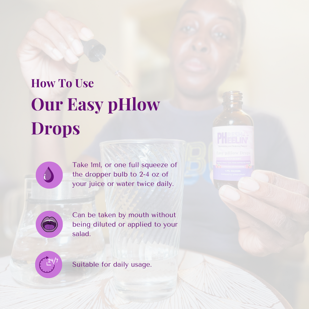 Easy pHlow Drops – Probiotic Prebiotic UTI Brain & Gut Health Support for Women and Men