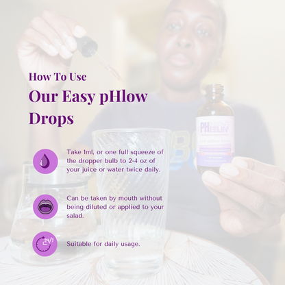 Easy pHlow Drops – Probiotic Prebiotic UTI Brain & Gut Health Support for Women and Men