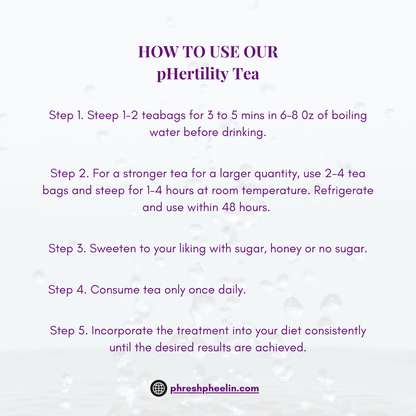 pHertility Tea-Organic Tea for Women to Boost Fertility, Support Menstrual Cycle & Hormone Balance, Contains Vitex, Mint Flavor