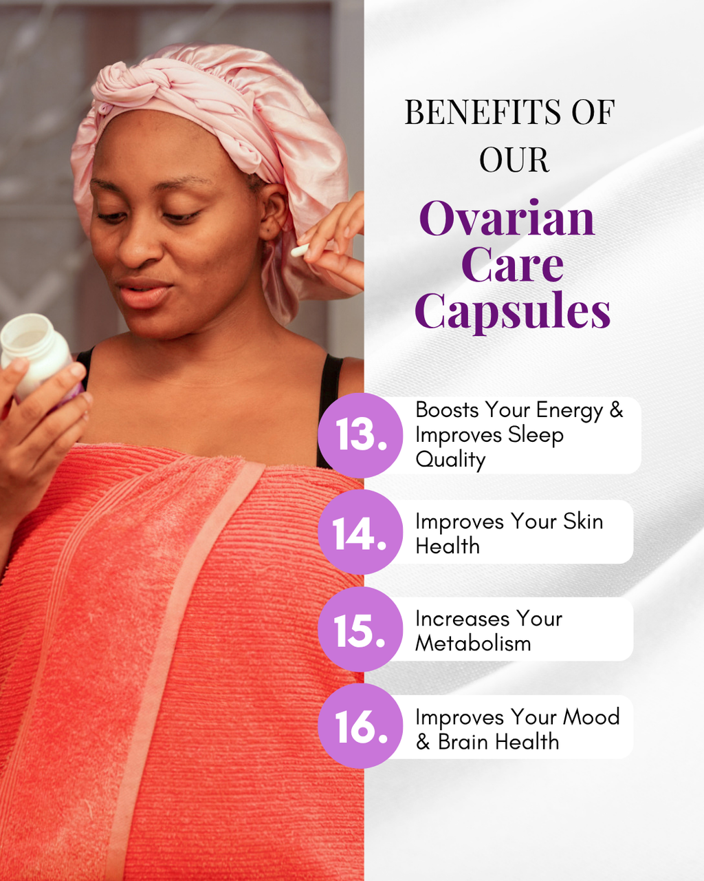 Ovarian Care Capsules - Natural PCOS, Hormonal Balance, Menstrual & Conception Support with Myo-Inositol & D-Chiro Inositol