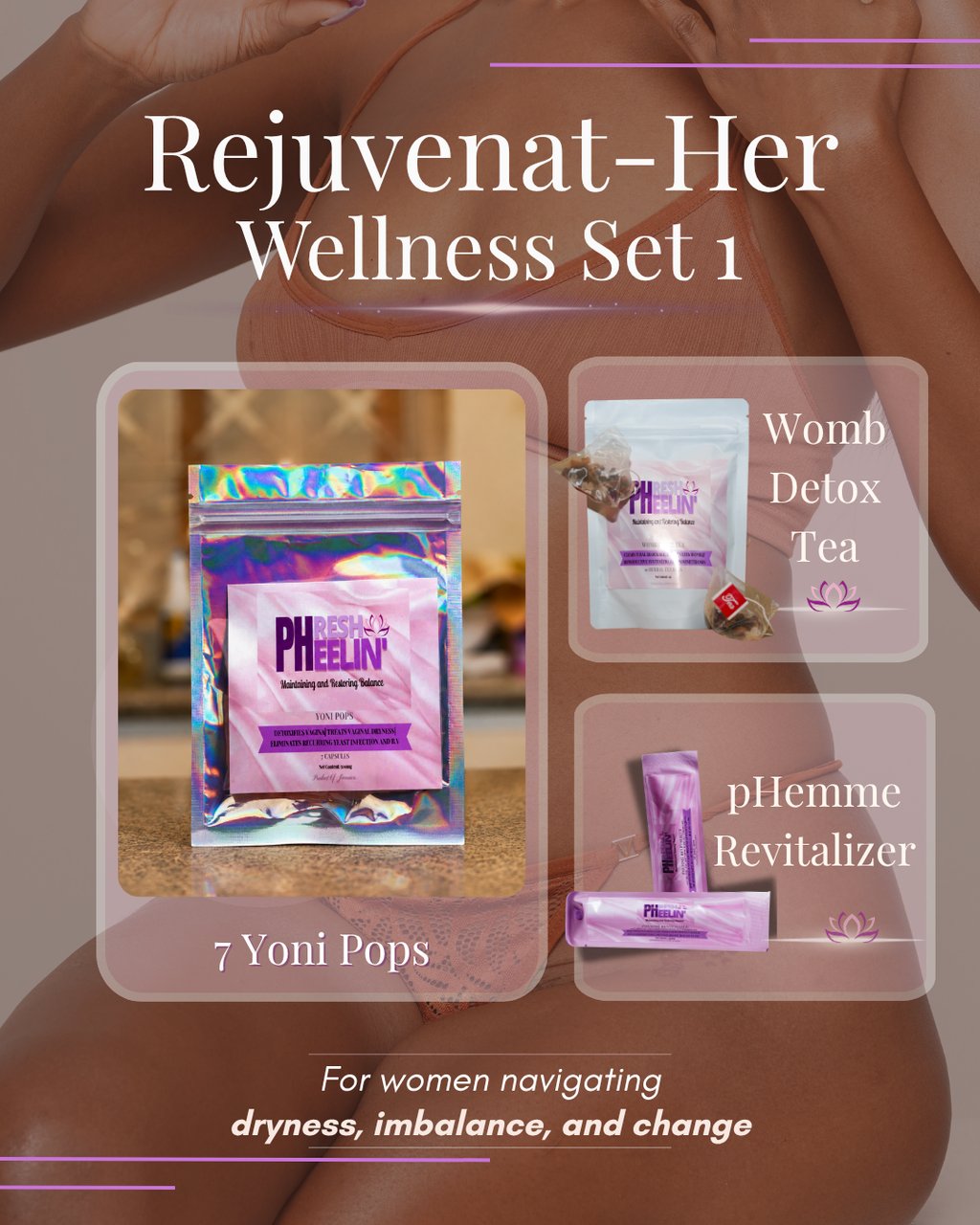 Rejuvenat-Her Wellness Sets – for Vaginal Dryness, Hormonal Balance, pH Support & Menopause Care