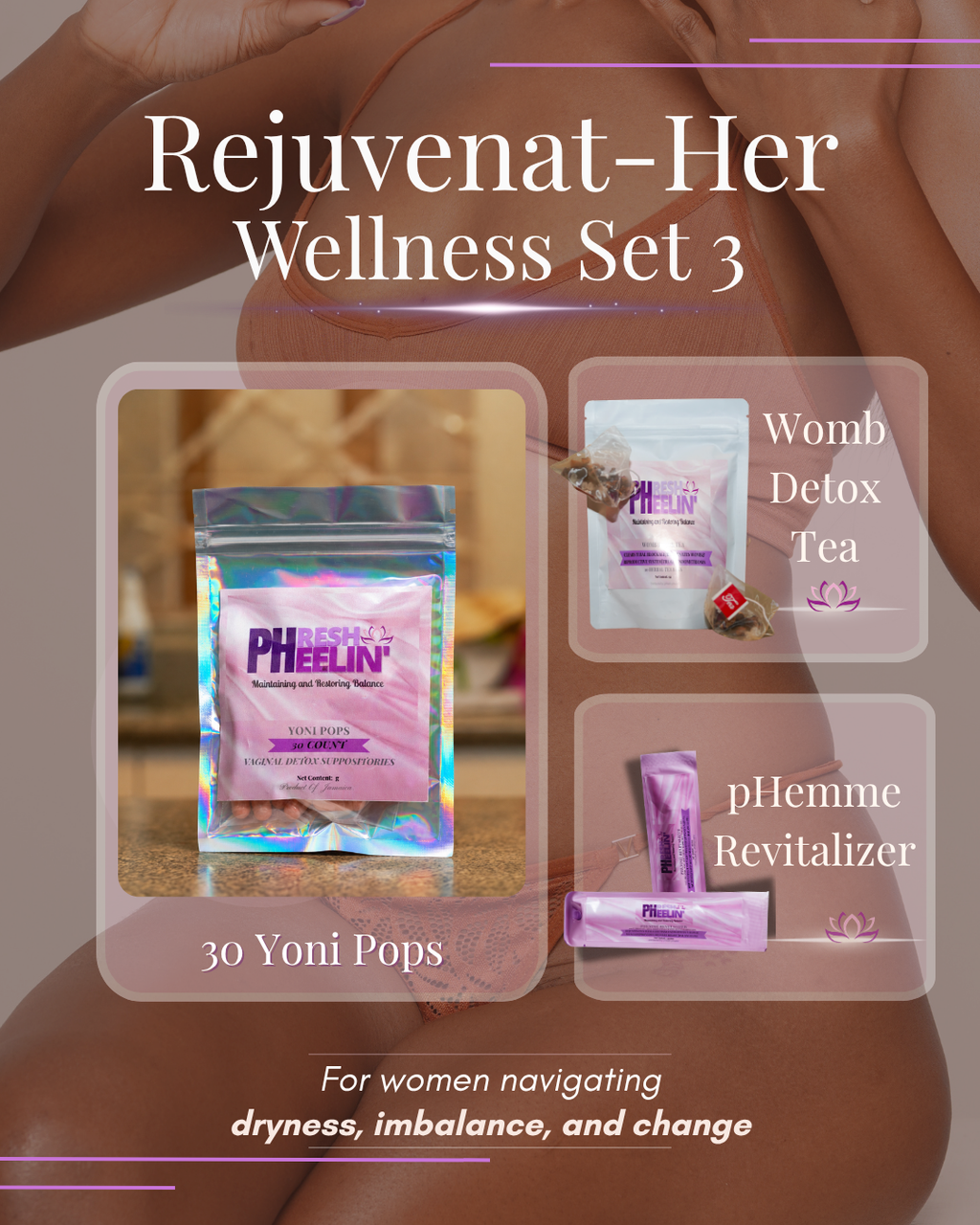 Rejuvenat-Her Wellness Sets – for Vaginal Dryness, Hormonal Balance, pH Support & Menopause Care
