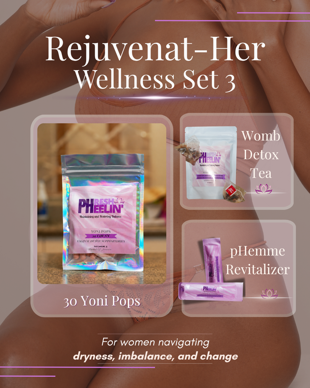 Rejuvenat-Her Wellness Sets – for Vaginal Dryness, Hormonal Balance, pH Support & Menopause Care