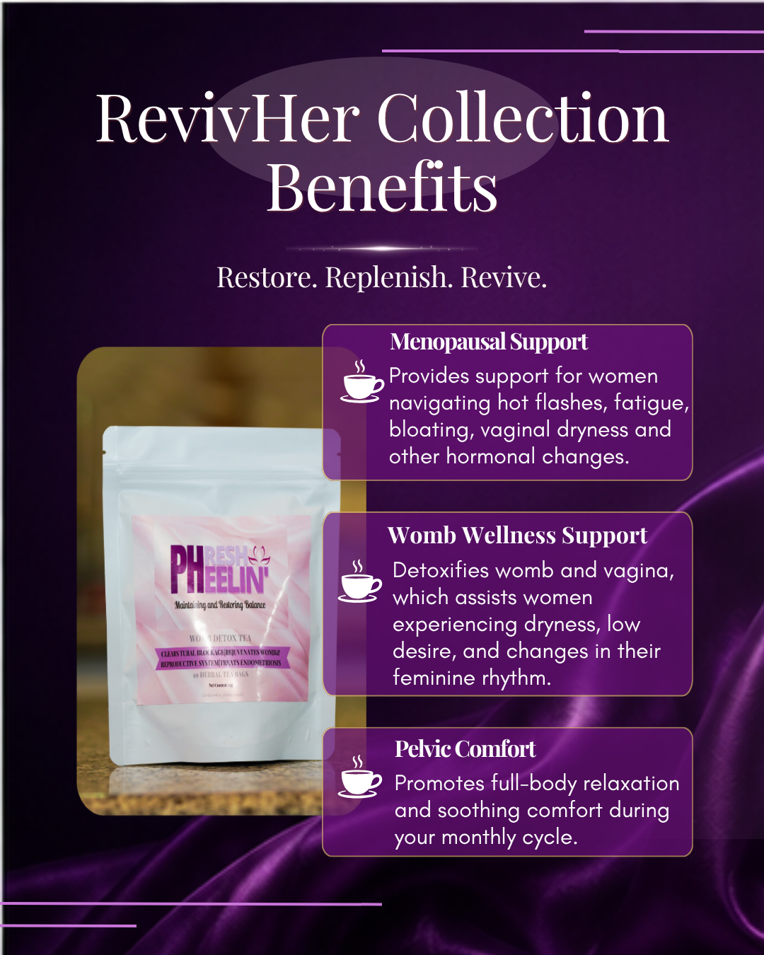 RevivHer Collection - Womb Support| Hormonal Support| Freshness| Intimate Wellness