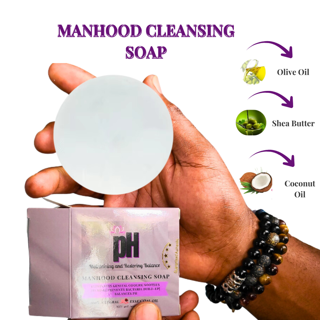 Manhood Cleansing Soap - Natural Intimate Hygienic Soap for Male pH Balance, Odor, Itching & Freshness
