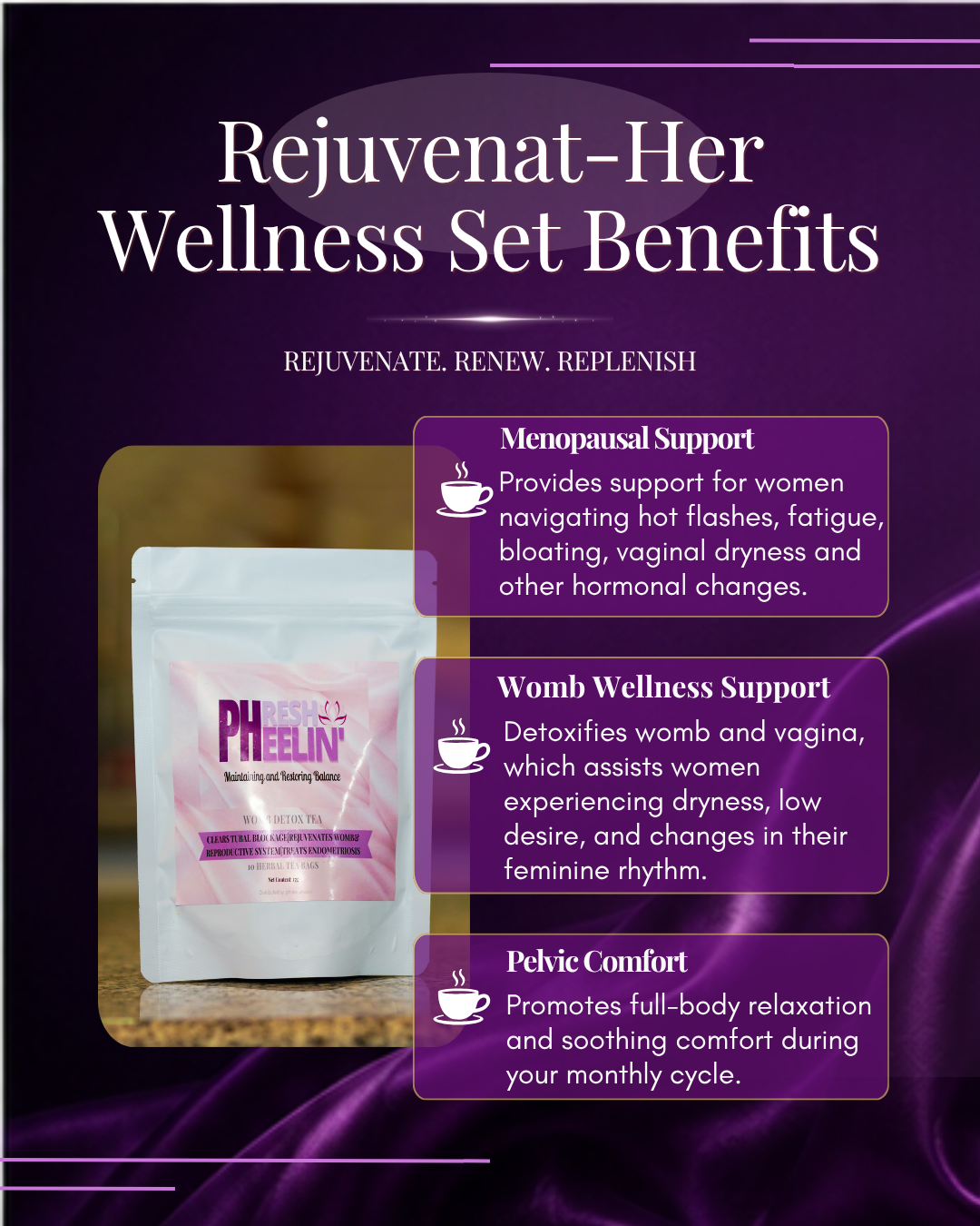 Rejuvenat-Her Wellness Sets – for Vaginal Dryness, Hormonal Balance, pH Support & Menopause Care