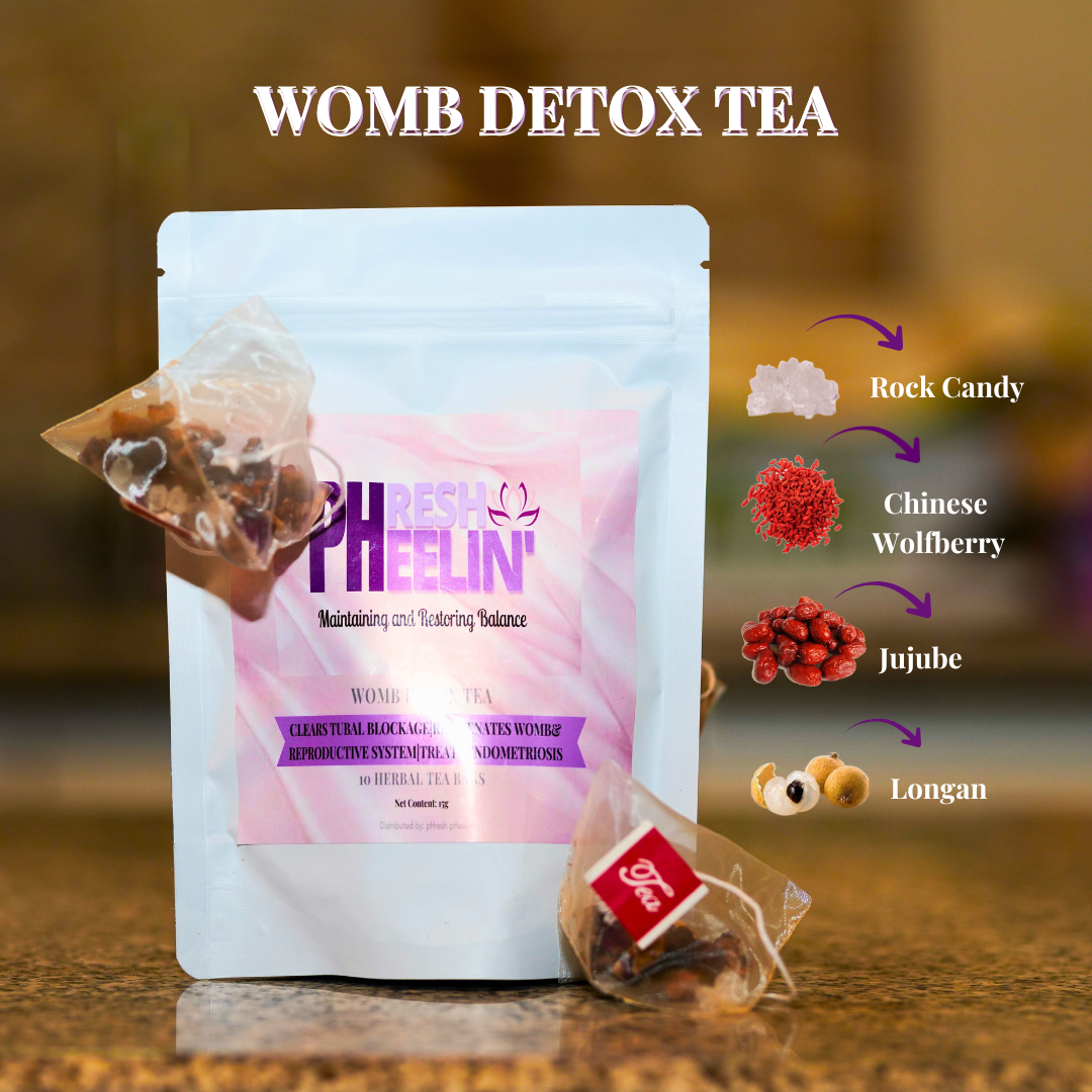Womb Detox Tea-Natural Womb Cleanse for Heavy Periods, Bloating, PCOS Support, Hormonal Balance & Cycle Support
