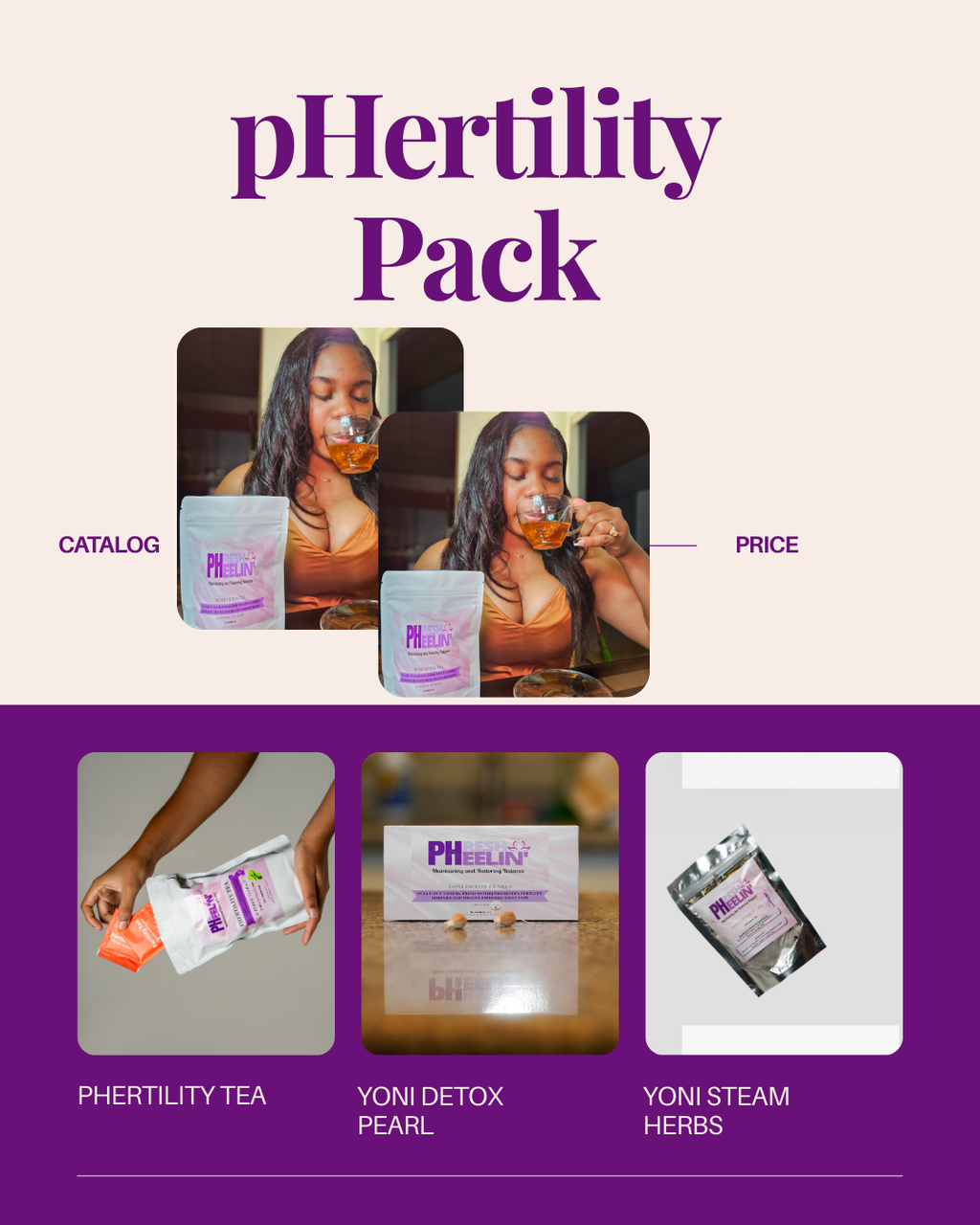 pHertility Pack- Complete Reproductive, PCOS, Endometriosis, Fibroid, Tubal Blockage, Hormonal Balance & Conception Support System