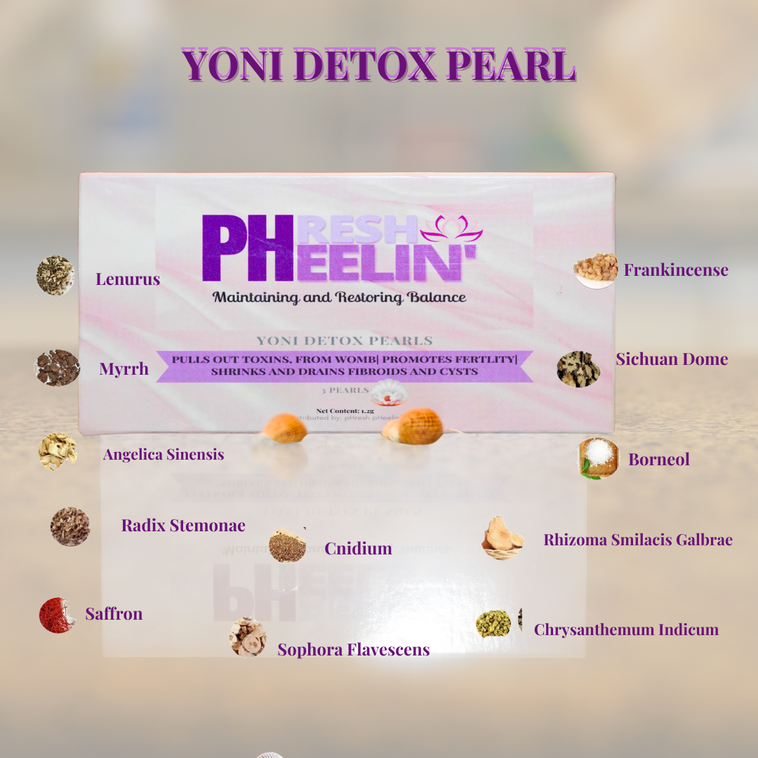 Yoni Detox Pearls - Herbal Vaginal Detox for PCOS, Fibroids, Fertility & pH Balance