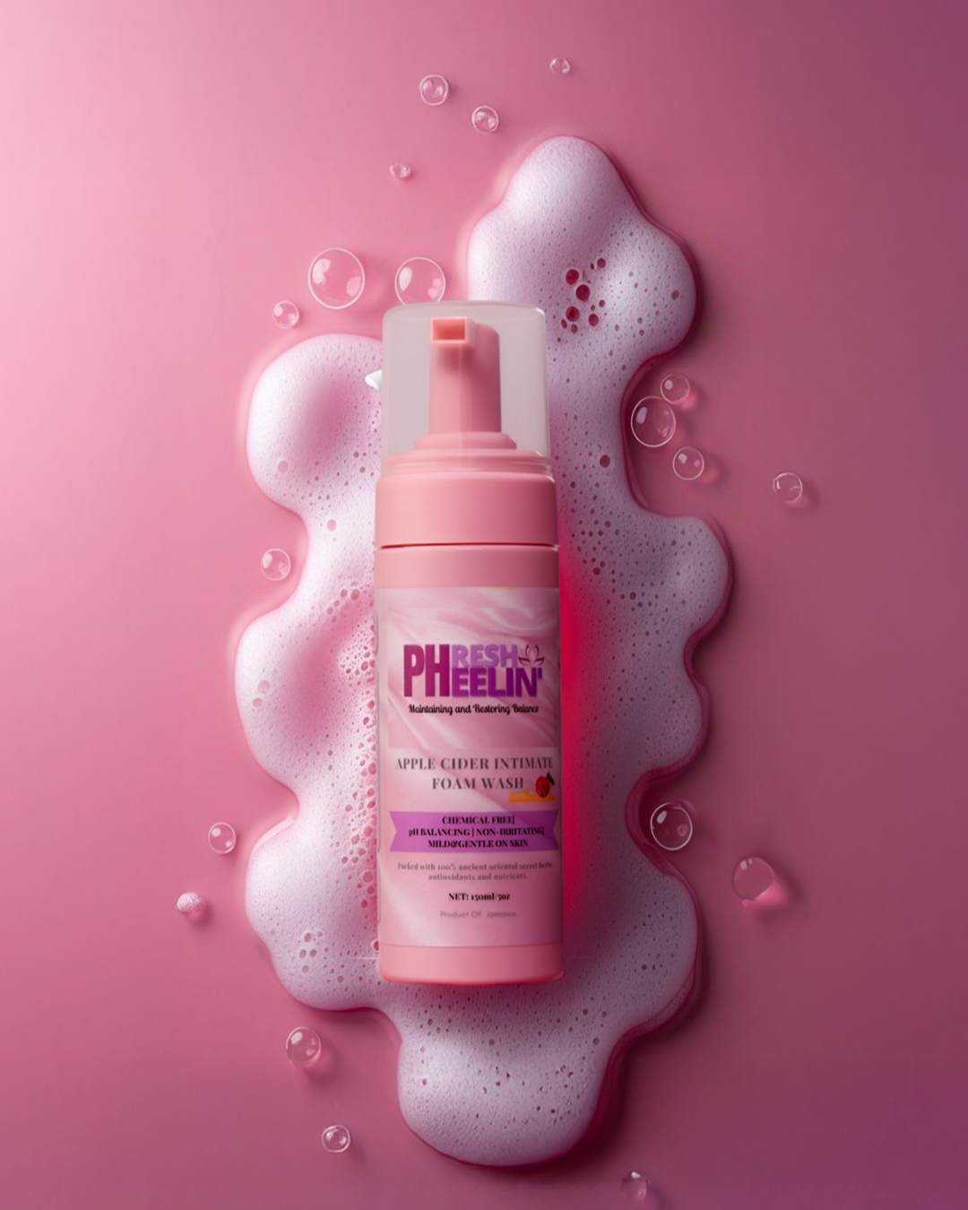 Apple Cider Intimate Foam Wash-Natural pH- Balancing Feminine Wash- yeast infection-razor bumps-bv