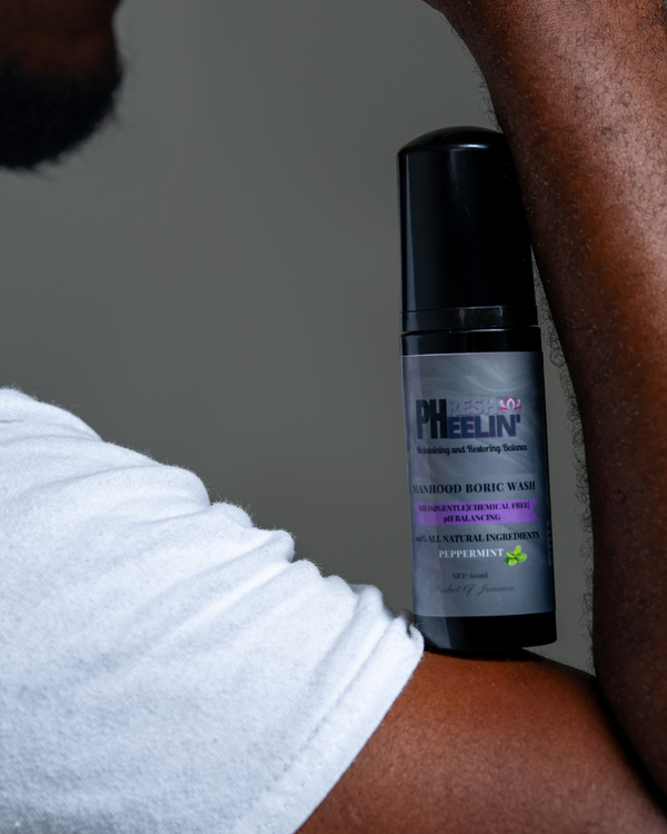 Manhood Boric Wash-Mint Boric Acid Hygienic Cleanser for Male Odor, pH Balance & Freshness