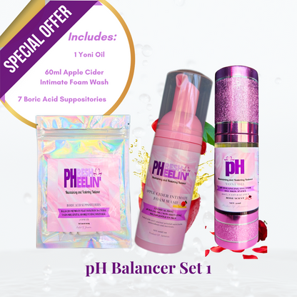 pHresh pHeelin' pH Balancer Sets- pH Balance-Yeast Infections- B.V- Women-Razor Bumps