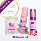 pH Balancer Sets- Complete Vaginal pH Balance, BV, Yeast, Razor Bump & Odor Support System