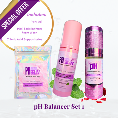 pHresh pHeelin' pH Balancer Sets- pH Balance-Yeast Infections- B.V- Women-Razor Bumps