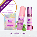 pH Balancer Sets- Complete Vaginal pH Balance, BV, Yeast, Razor Bump & Odor Support System