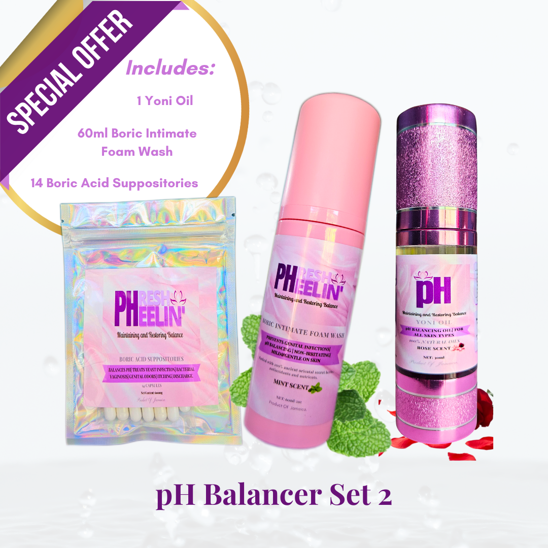 pHresh pHeelin' pH Balancer Sets- pH Balance-Yeast Infections- B.V- Women-Razor Bumps