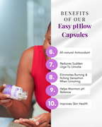 Easy pHlow Capsules -Probiotic UTI , Urinary Tract, Memory and Digestive Support for Women and Men,- pH Daily Support D-Mannose with Cranberry, Hibiscus & Probiotics