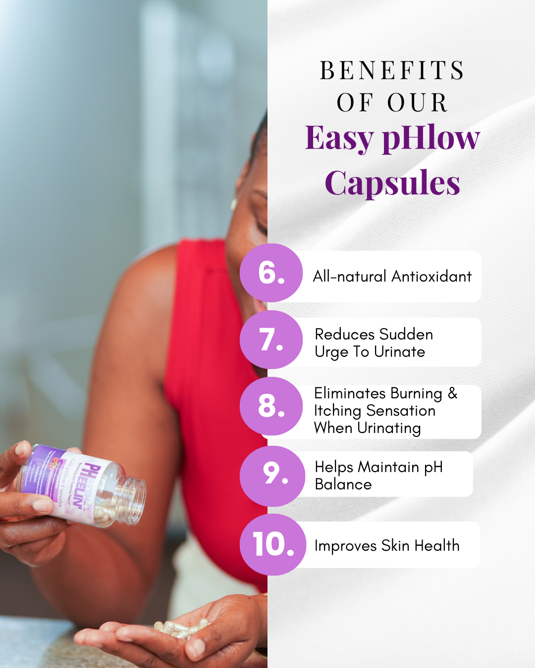 Easy pHlow Capsules -Probiotic UTI , Urinary Tract, Memory and Digestive Support for Women and Men,- pH Daily Support D-Mannose with Cranberry, Hibiscus & Probiotics