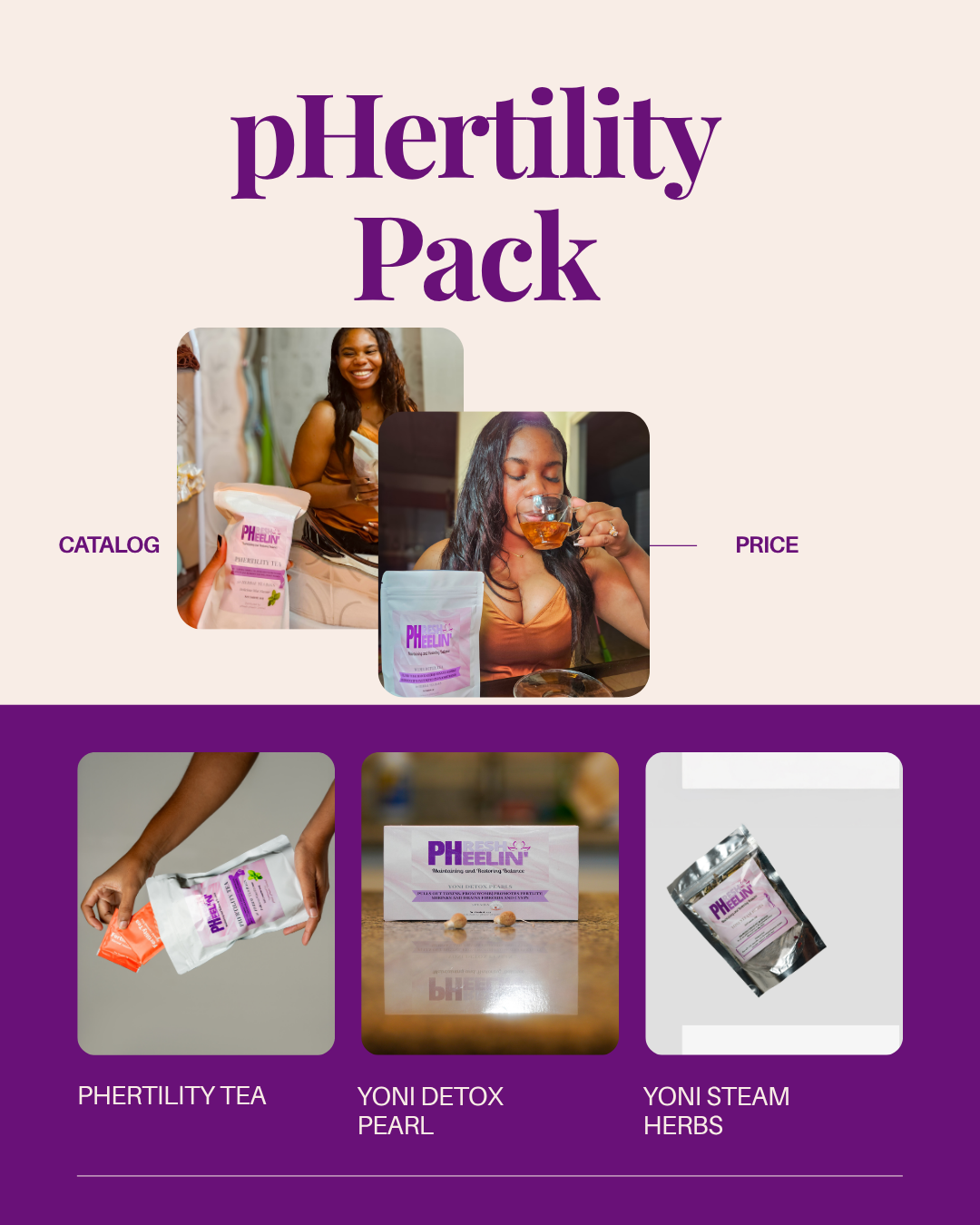 pHertility Pack- Complete Reproductive, PCOS, Endometriosis, Fibroid, Tubal Blockage, Hormonal Balance & Conception Support System