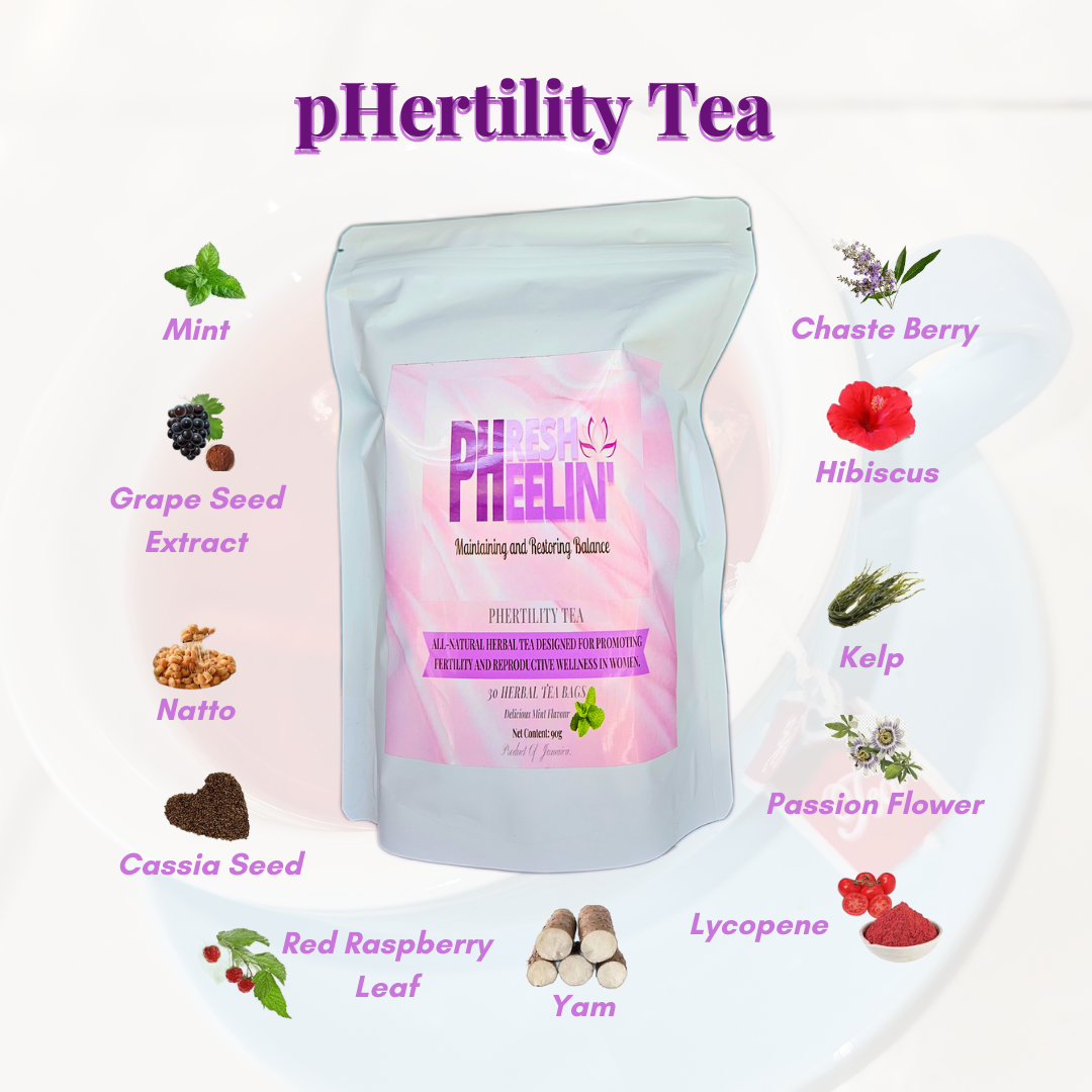 pHertility Tea-Organic Tea for Women to Boost Fertility, Support Menstrual Cycle & Hormone Balance, Contains Vitex, Mint Flavor