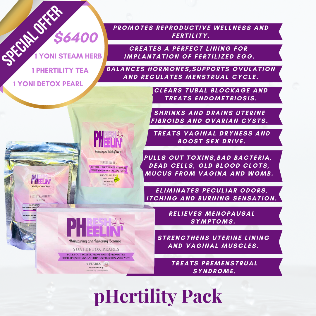 pHertility Packs- Fertility Support- Menstrual Support-PCOS-Uterine Fibroids-Blocked Tubes-Women