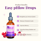Easy pHlow Drops – Probiotic Prebiotic UTI Brain & Gut Health Support for Women and Men