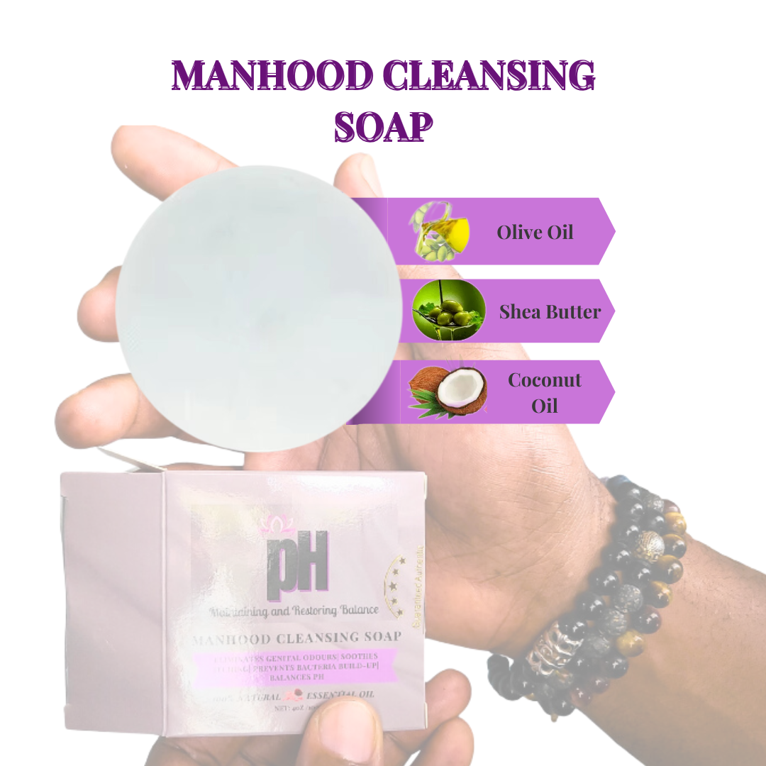 Manhood Cleansing Soap-(100g)-Gentle Relieves Unwanted Odor, Irritation, Itch, Redness & Inflammation