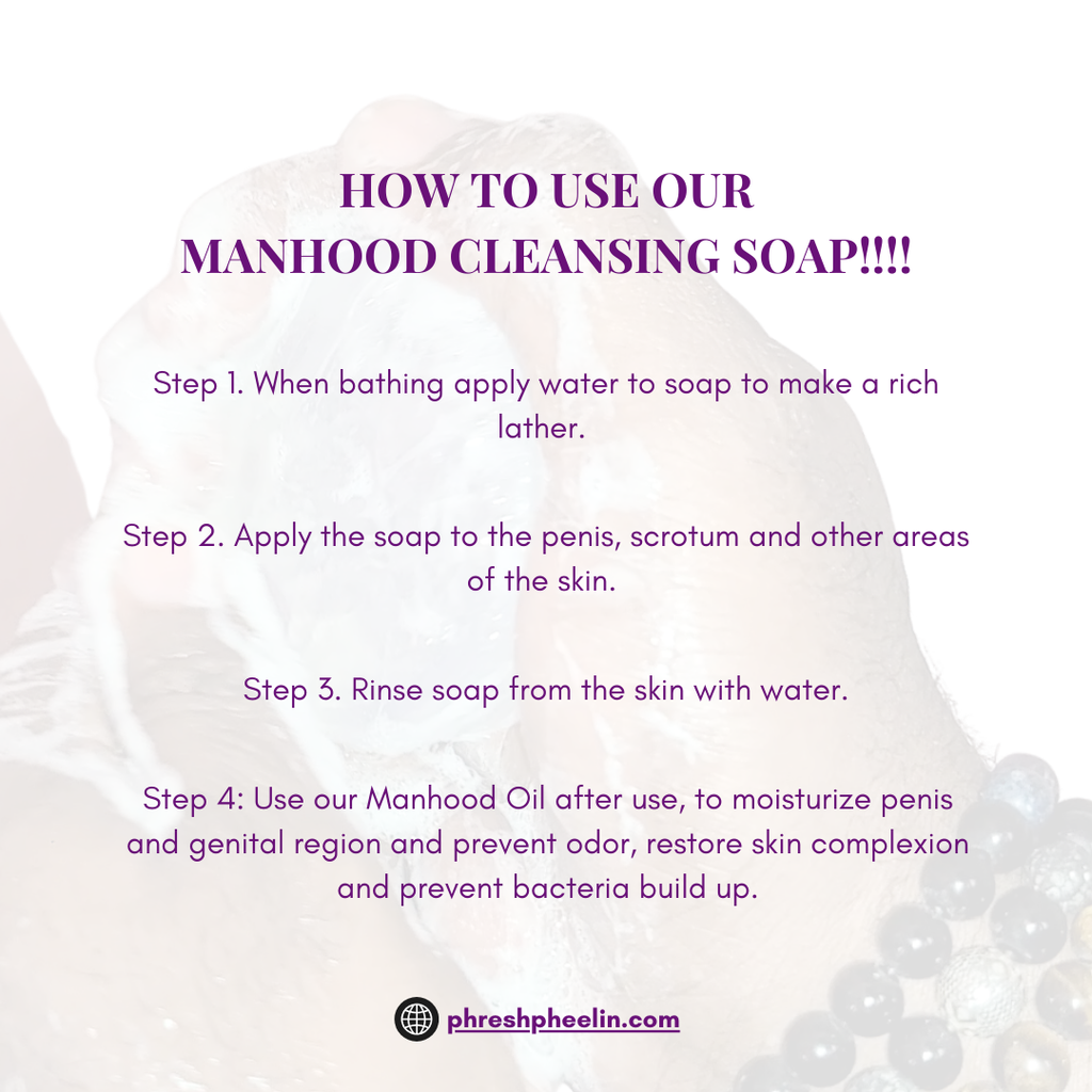 Manhood Cleansing Soap - Natural Intimate Hygienic Soap for Male pH Balance, Odor, Itching & Freshness