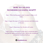 Manhood Cleansing Soap - Natural Intimate Hygienic Soap for Male pH Balance, Odor, Itching & Freshness