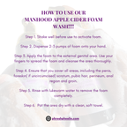 Manhood Apple Cider Foam Wash - pH Balancing Men's Wash with Tea Tree Oil - Rids Bad Odor, Build-up, Itching, Irritation & Bad Odor