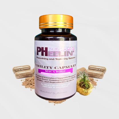 pHresh pHeelin' Virility Capsules - Natural Male Wellness Support for Vitality and Balance with Maca Root