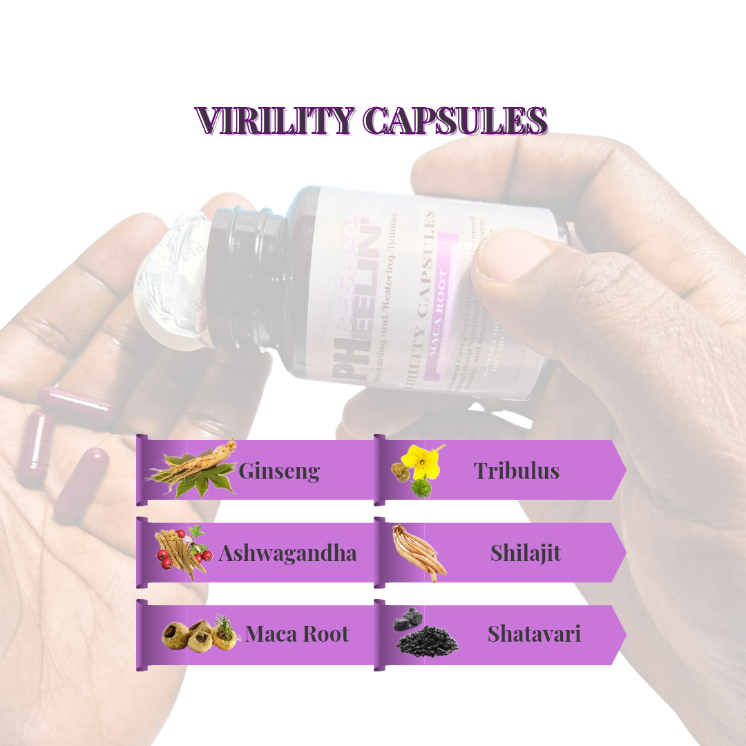 Virility Capsules - Natural Male Wellness Support for Vitality and Balance with Maca Root