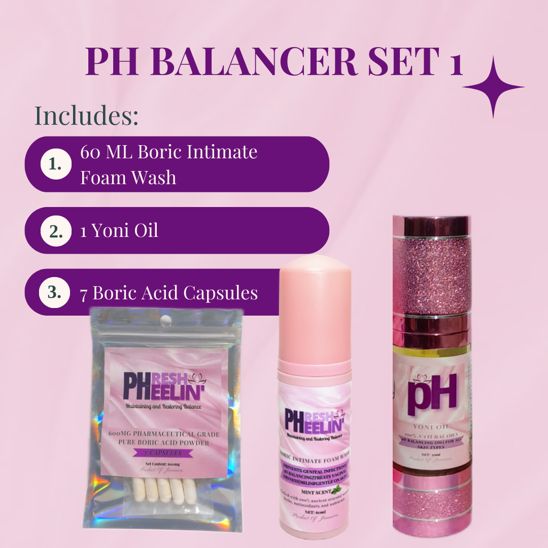 pHresh pHeelin' pH Balancer Sets- pH Balance-Yeast Infections- B.V- Women-Razor Bumps