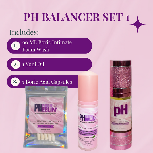 pHresh pHeelin' pH Balancer Sets- pH Balance-Yeast Infections- B.V- Women-Razor Bumps