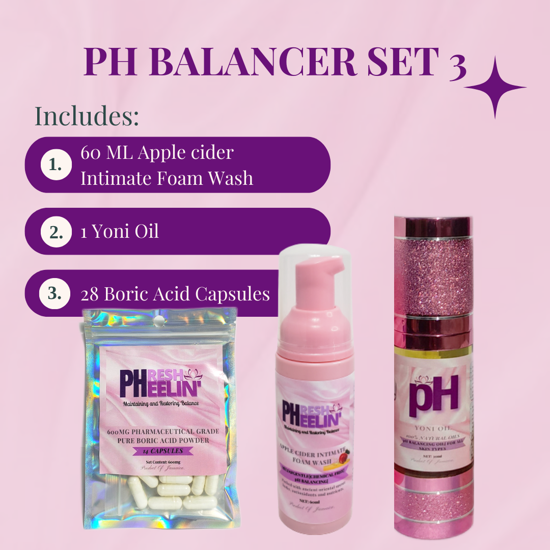 pHresh pHeelin' pH Balancer Sets- pH Balance-Yeast Infections- B.V- Women-Razor Bumps